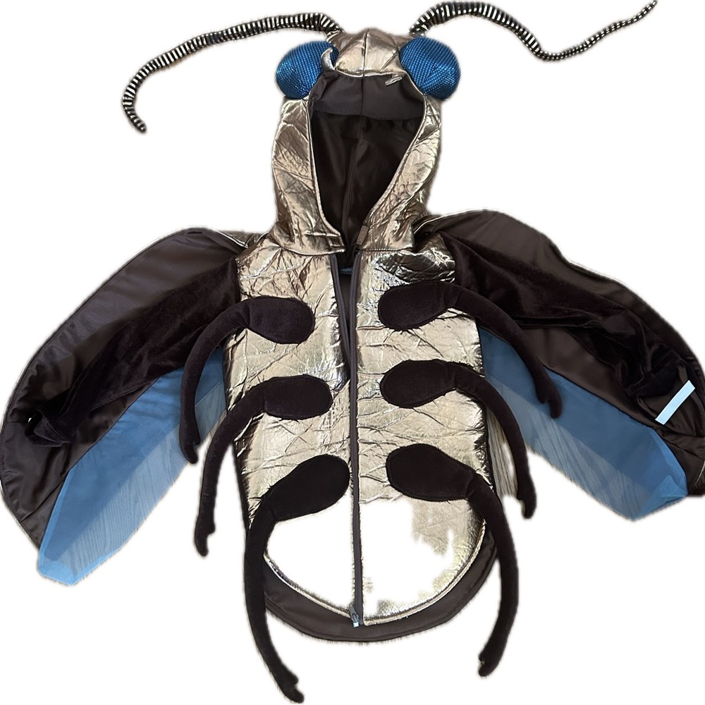 Hallow's Eve Kids Beetle Bug Roach Insect Fly gold Metallic Halloween Costume 4T